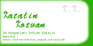 katalin kotvan business card